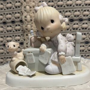 Precious Moments Figurine with Girl and Puppy